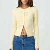 Women's Ribbed Cardigan | Fitted Long Sleeve Knit