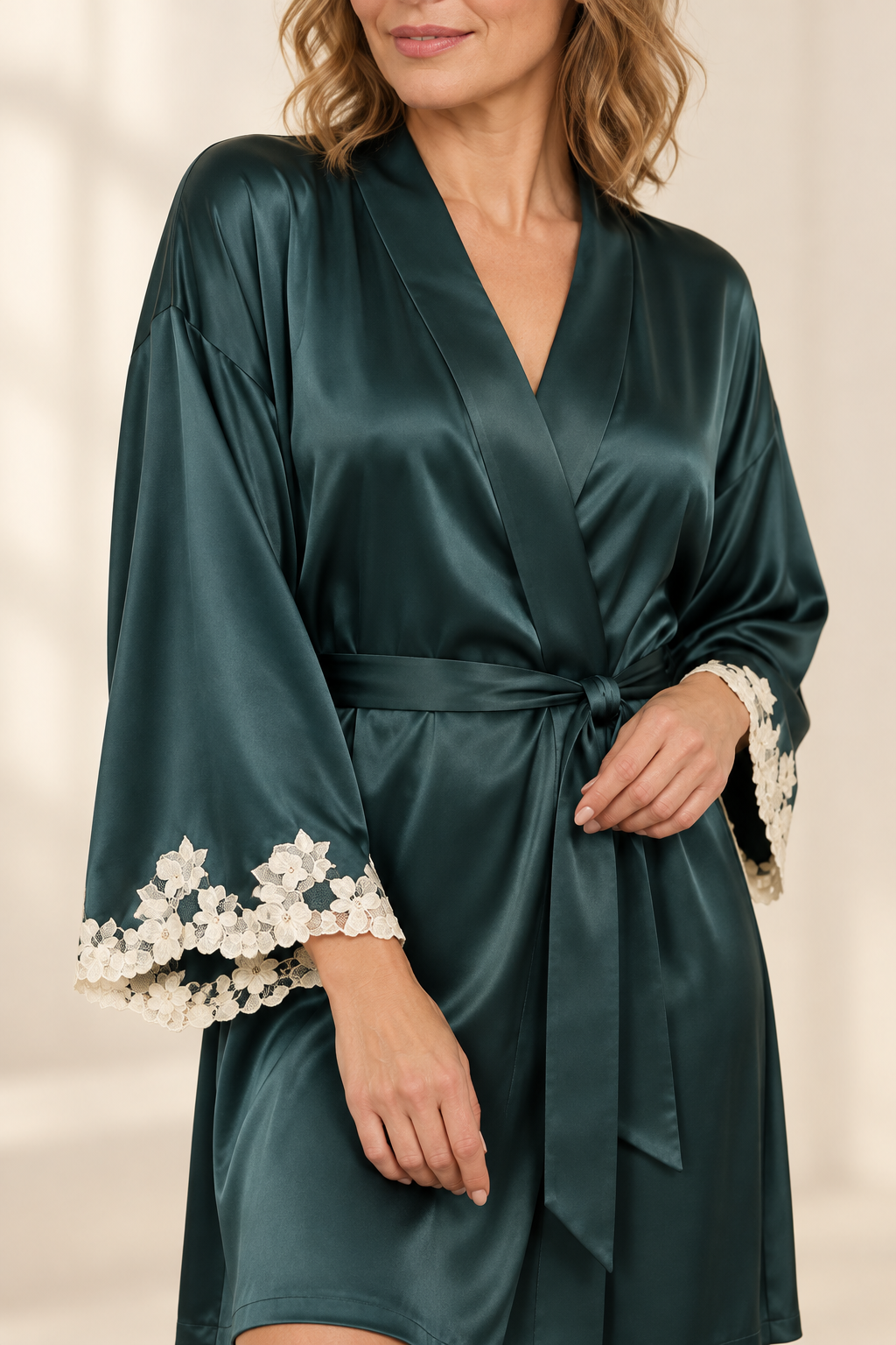100% Mulberry Silk Robe for Women, Long Silk Loungewear