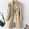 Women's Tailored Single-Button Long Trench Coat