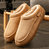 Women's Fleece-Lined Moccasin Slippers, Slip-On House Shoes