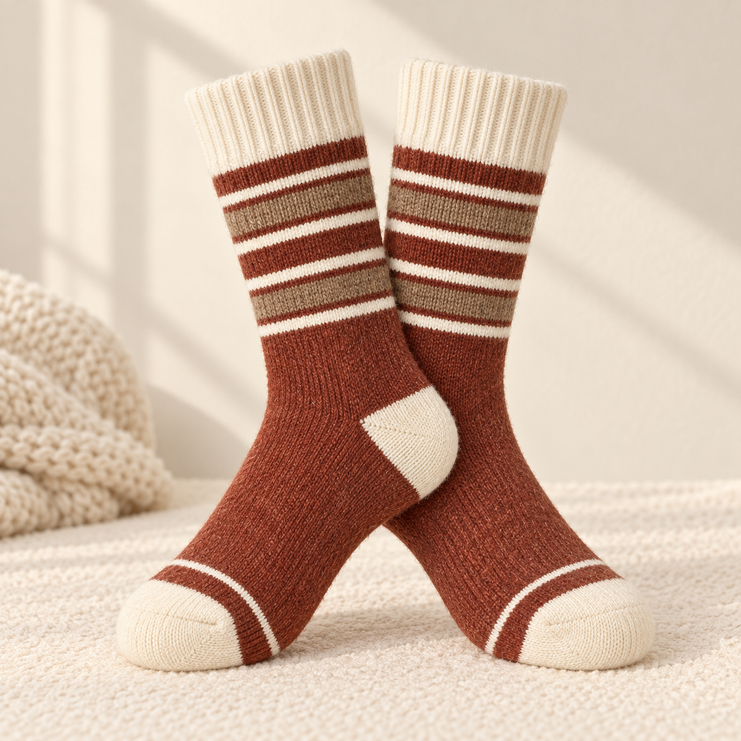 Fuzzy Socks for Women, Thick Terry Knit Winter Crew Socks