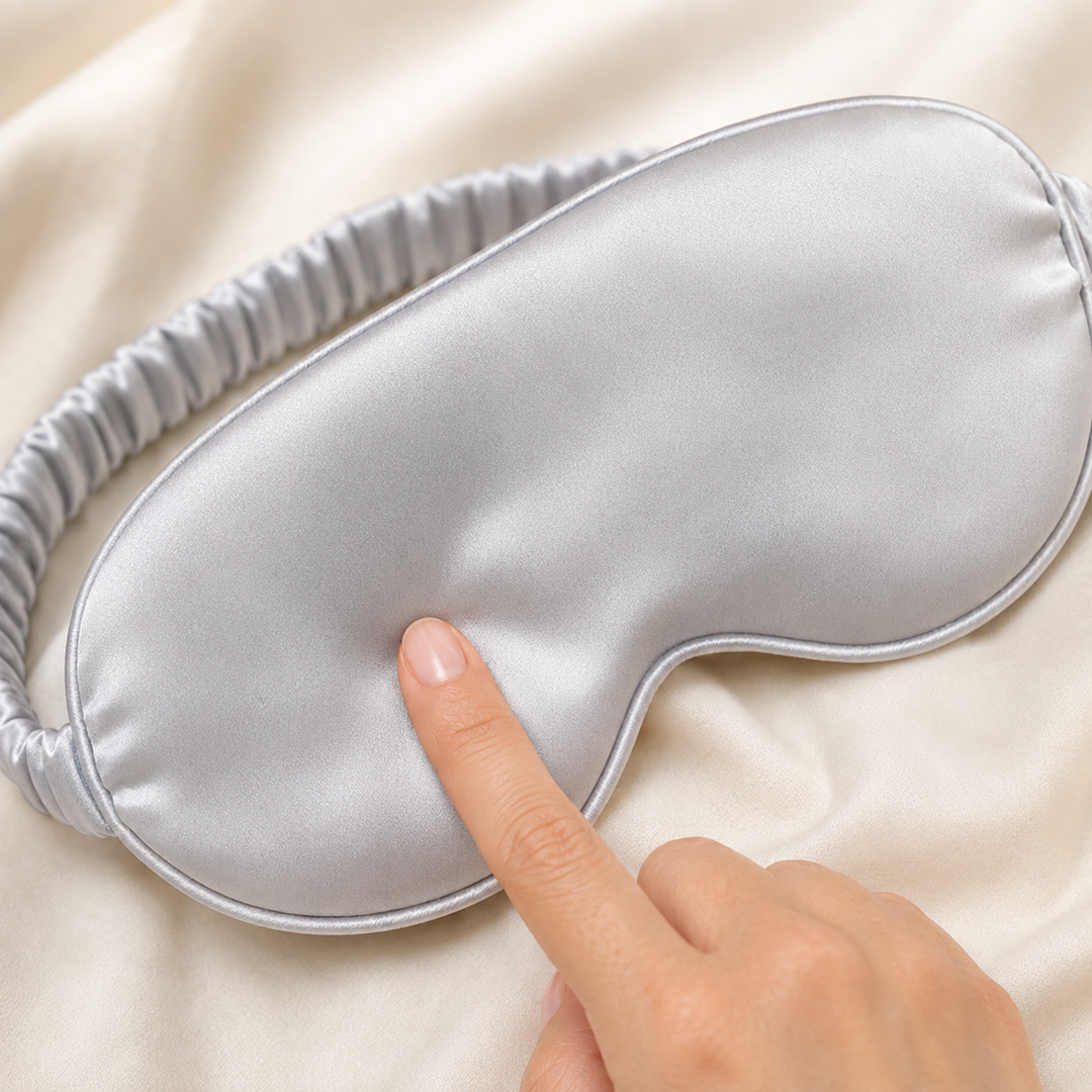 Mulberry Silk Sleep Eye Mask - Ruffle Trim