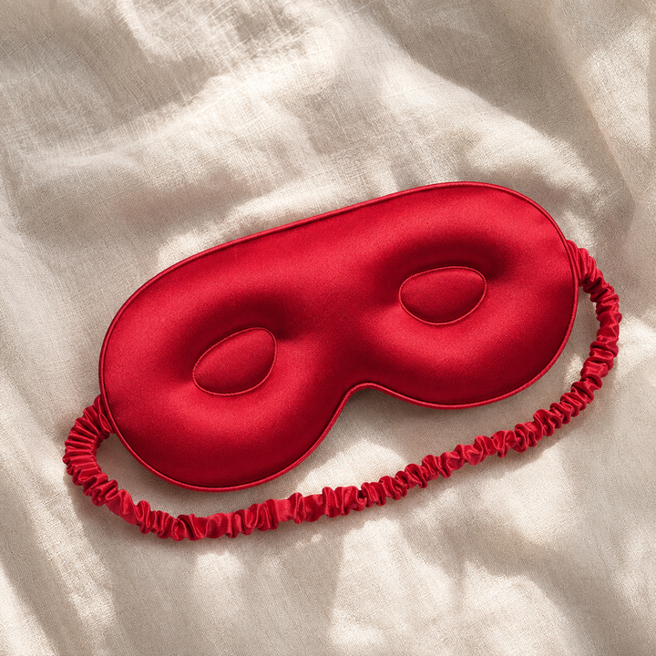 100% Mulberry Silk Contoured Deep Sleep Mask, 3D Cups