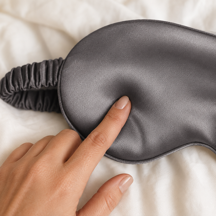 Mulberry Silk Sleep Eye Mask - Ruffle Trim