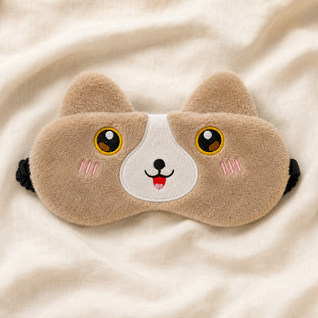 Cute animal sleep eye mask in soft plush - Panda design