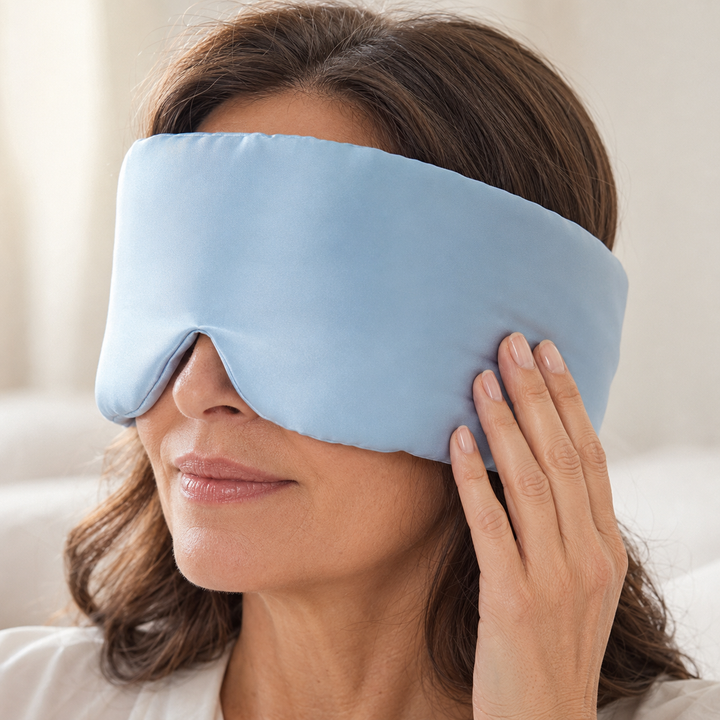 Mulberry Silk Sleep Eye Mask - Contoured, Adjustable Strap