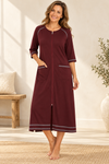 Women's Soft Long Nightgown with Pockets – Short Sleeve