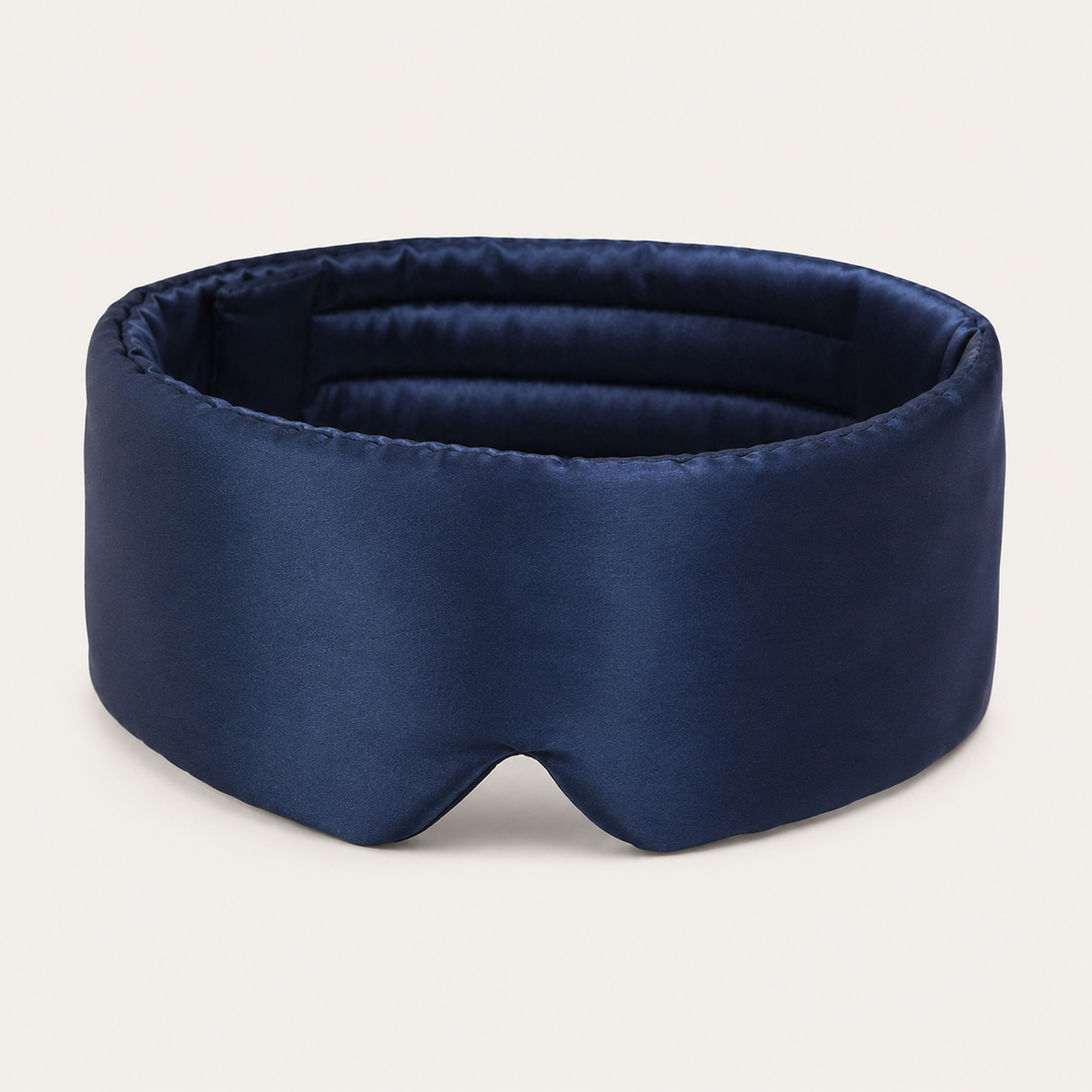 Mulberry Silk Sleep Eye Mask - Contoured, Adjustable Strap