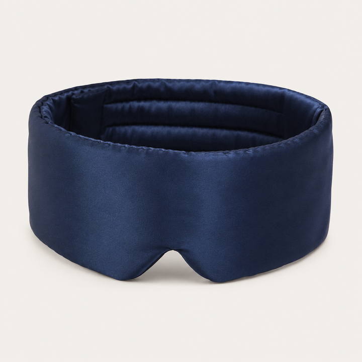 Mulberry Silk Sleep Eye Mask - Contoured, Adjustable Strap