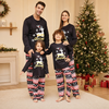 Matching Family Christmas Pajamas - Reindeer Print, Black