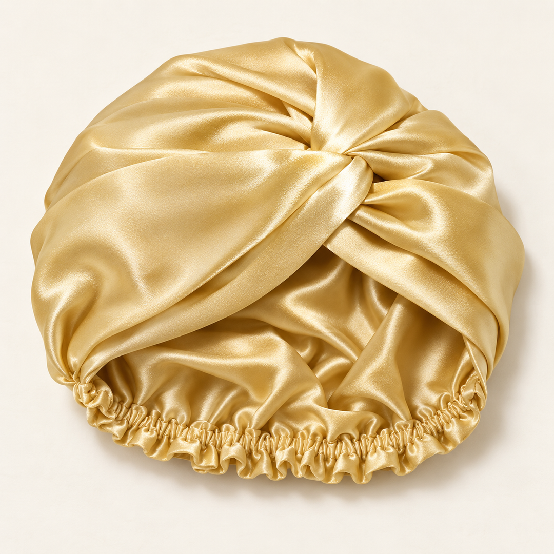 100% Mulberry Silk Sleep Bonnet - Double Layer, 19 Momme