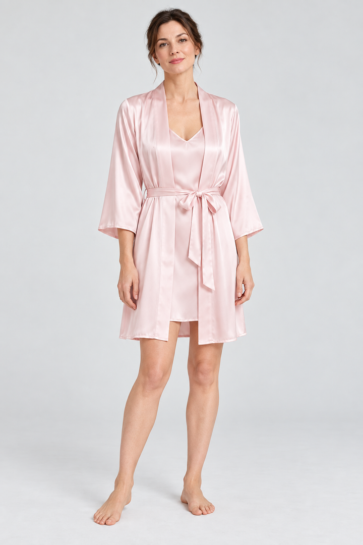19 Momme Mulberry Silk Robe for Women, 100% Silk Kimono