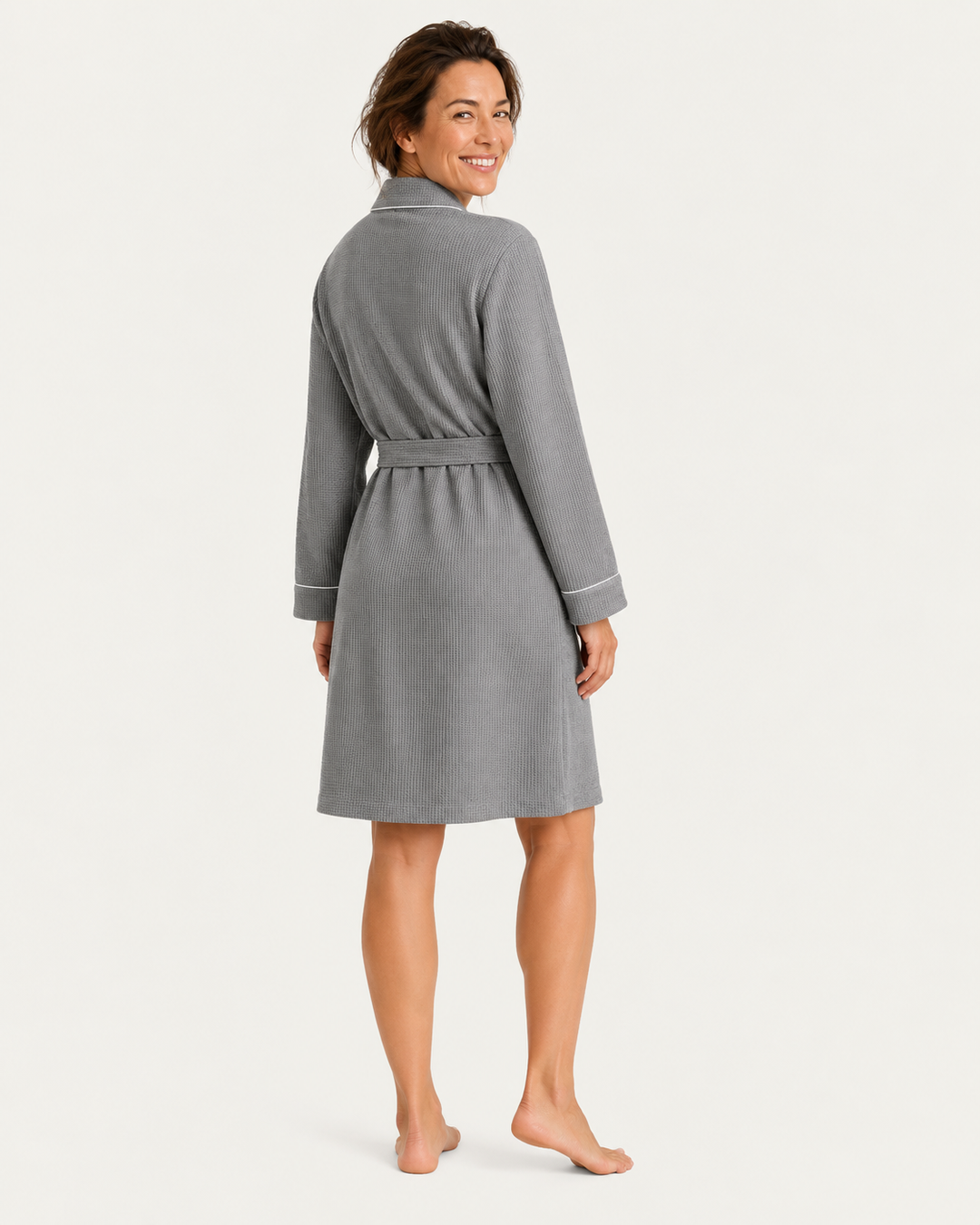 Waffle Robe for Women, Lightweight Knee-Length Wrap