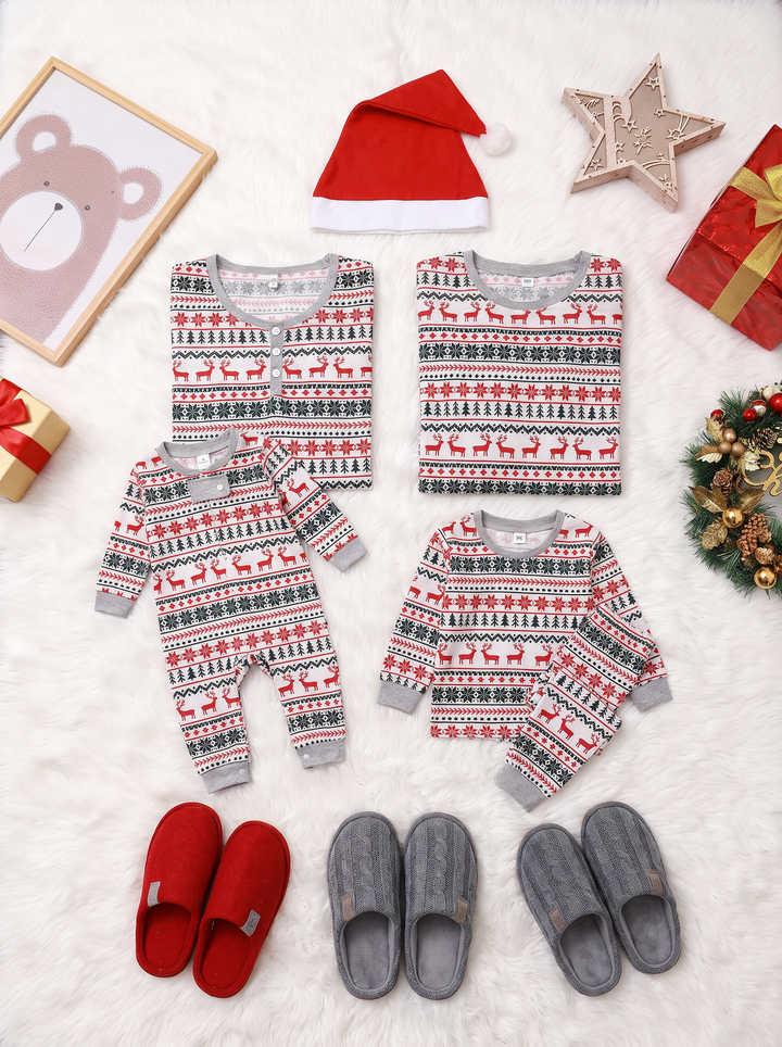 Family Christmas Pajamas - Fair Isle Print Matching Set