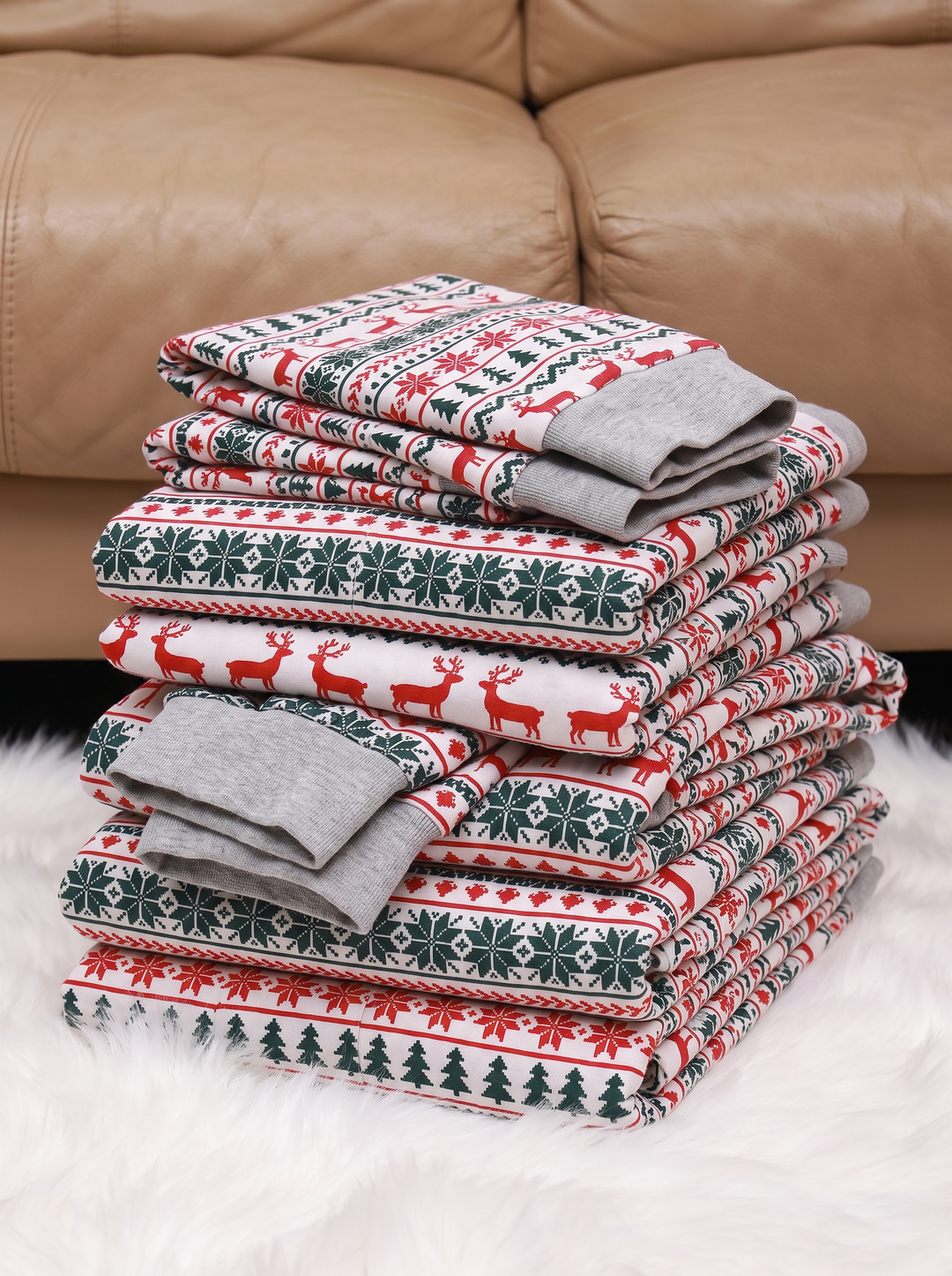 Family Christmas Pajamas - Fair Isle Print Matching Set