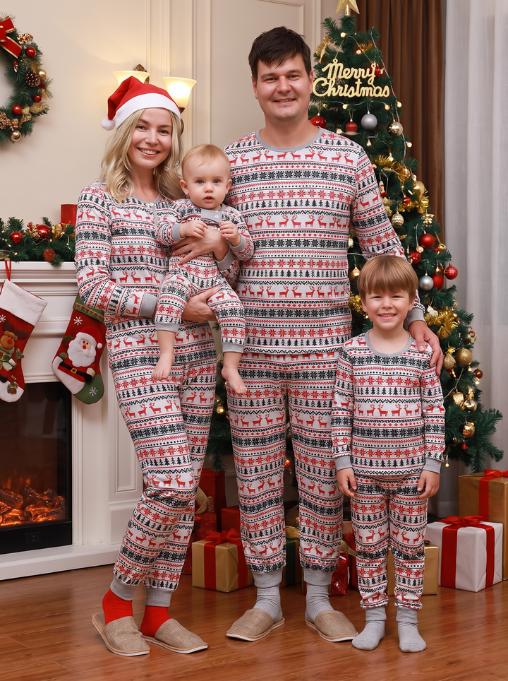 Family Christmas Pajamas - Fair Isle Print Matching Set