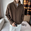 Men's Cable-Knit Stand-Collar Cardigan