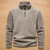 Men's Fleece Quarter Zip Pullover | Stand Collar Sweater