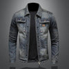 Men's Denim Jacket | Washed Zip-Up Trucker Jean Jacket