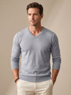 Men's V Neck Sweater | Slim Fit Fine Knit Pullover