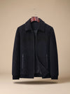 Men's Quilted Bomber Jacket | Textured Zip Front