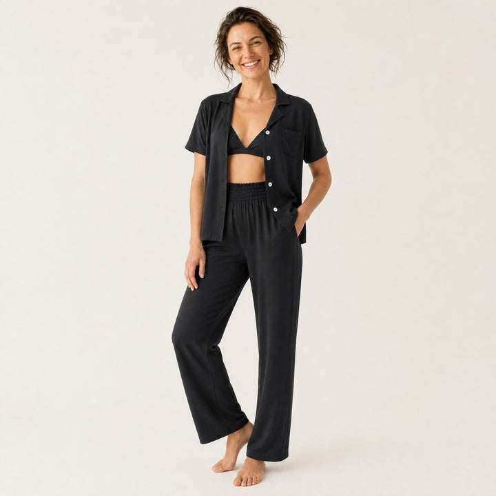 Three-Piece Pajama Set - Cami, Shirt &amp; Pant