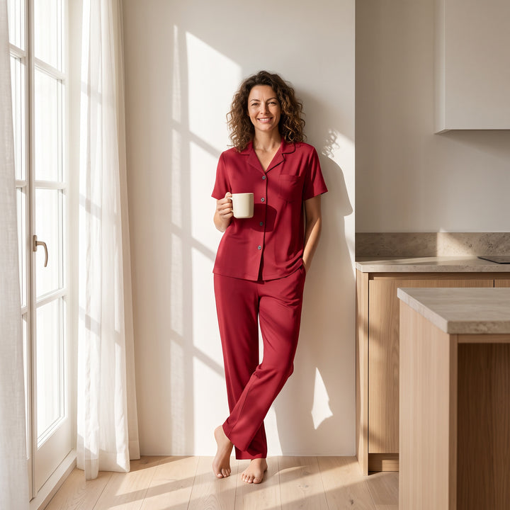 Three-Piece Pajama Set - Cami, Shirt &amp; Pant