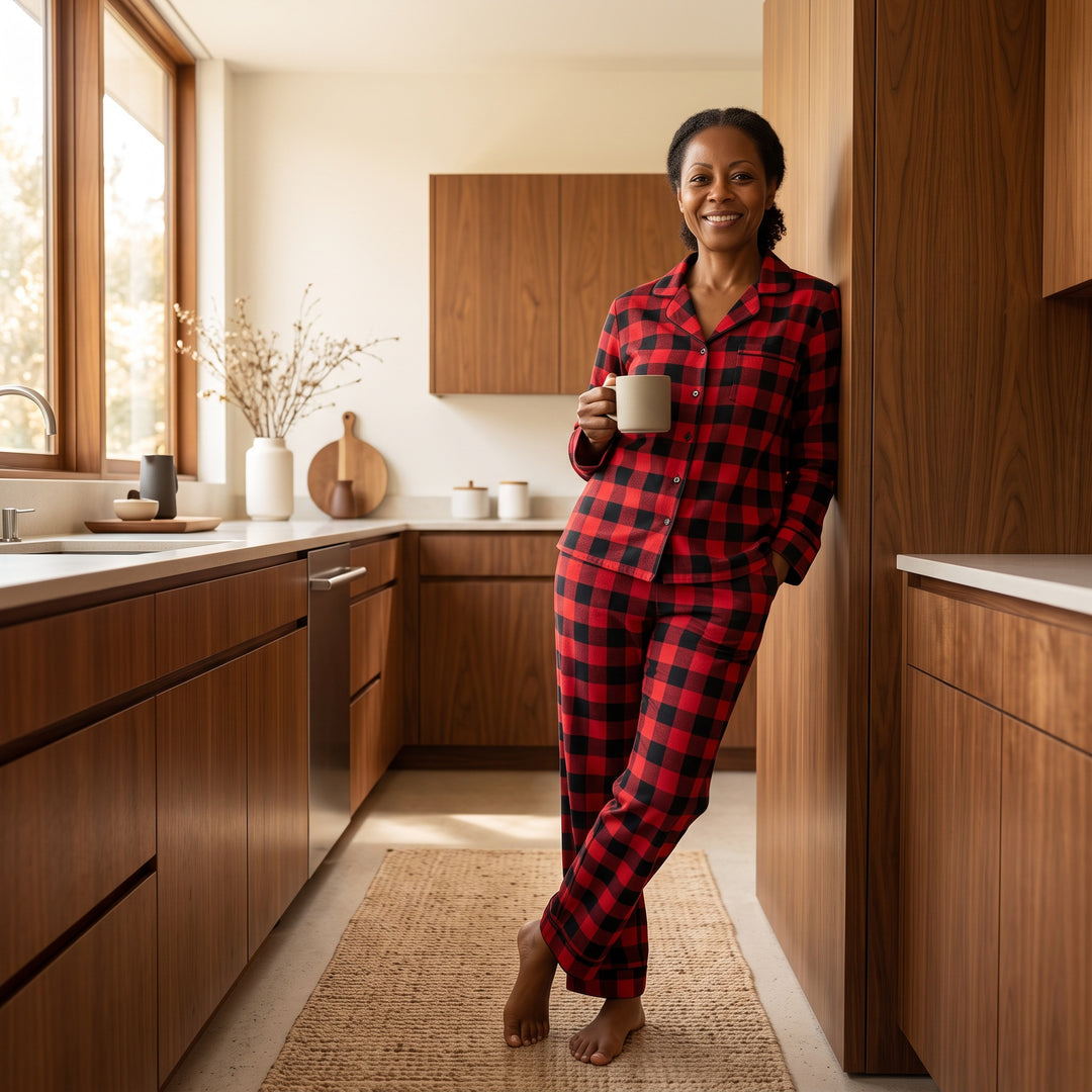 Buffalo Plaid Pajama Set - Long Sleeve