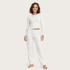Ribbed Knit Pajama Set - Long Sleeve