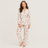 Novelty Print Cotton Pajama Set - Long Sleeve