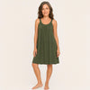Women's Sleeveless Nightgown - Pleated, Wide Strap