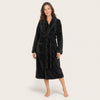 Women's Sherpa Fleece Robe - Long, Shawl Collar