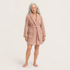 Women's Ribbed Knit Robe - Textured, Tie Belt