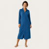 Women's Zip Up Bathrobe - Full Length Robe with Front Pockets