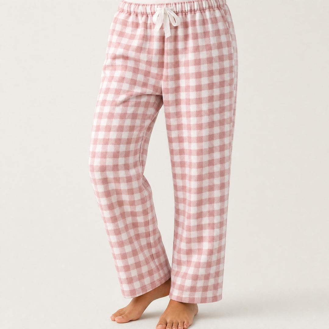 Matching Couples Pajama Pants - Gingham Check Lounge Bottoms