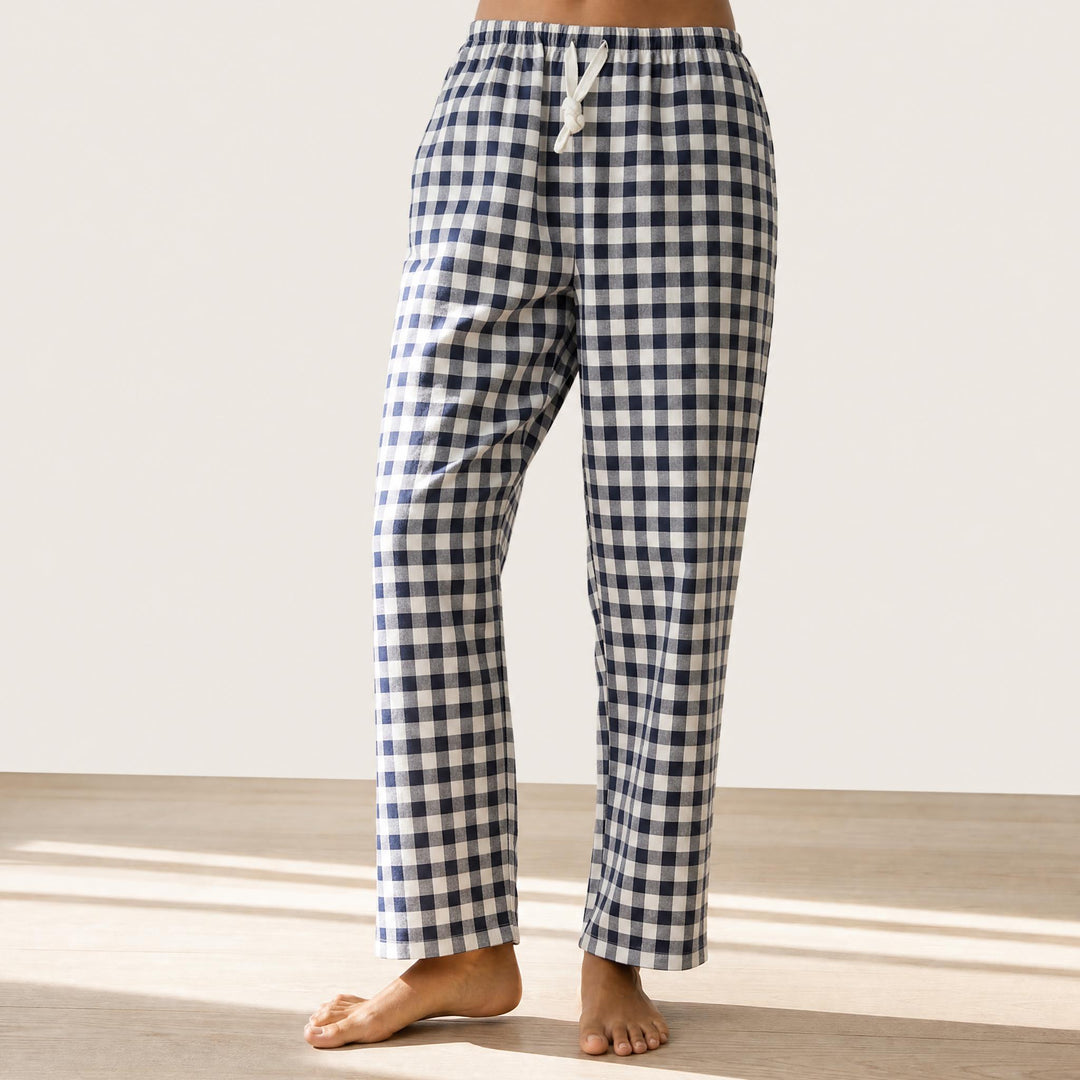 Matching Couples Pajama Pants - Gingham Check Lounge Bottoms