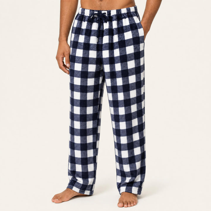 Matching Couples Pajama Pants - Plaid Flannel Straight Leg