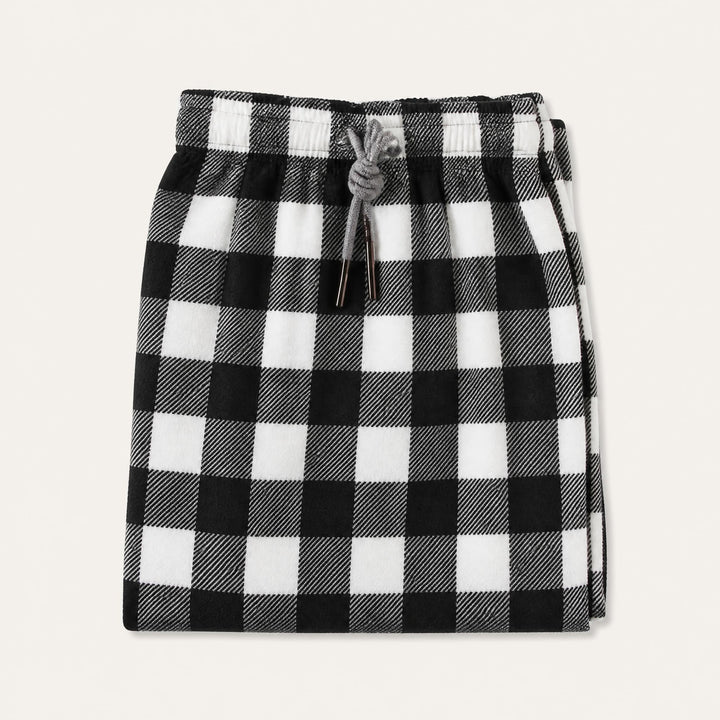 Matching Couples Pajama Pants - Plaid Flannel Straight Leg