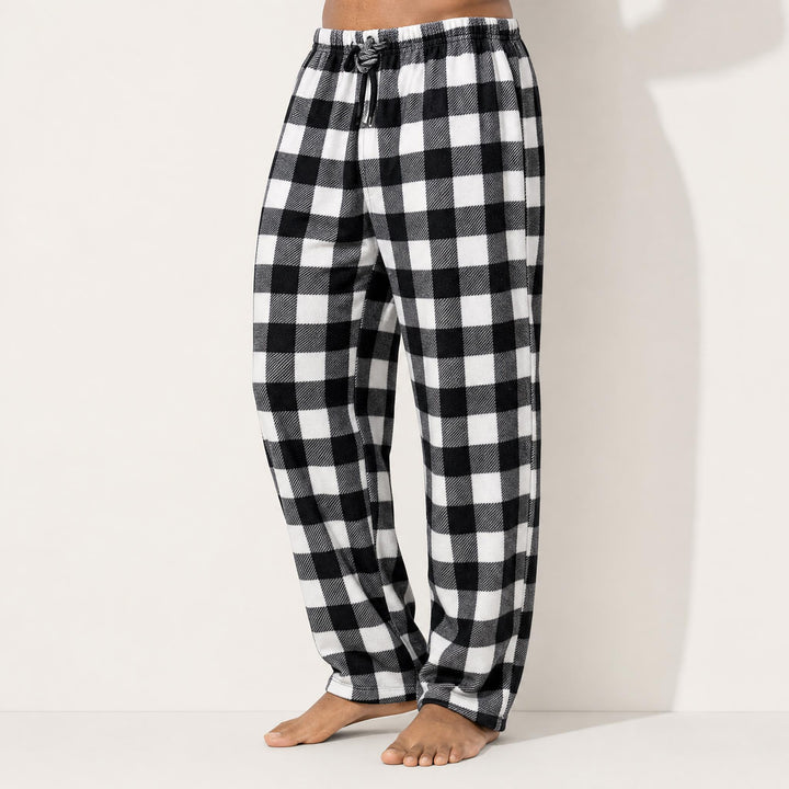 Matching Couples Pajama Pants - Plaid Flannel Straight Leg