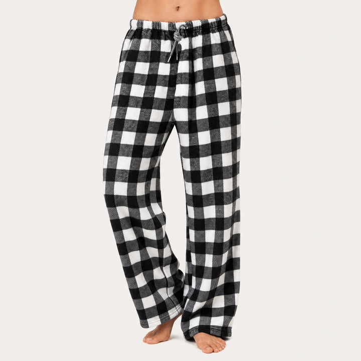 Matching Couples Pajama Pants - Plaid Flannel Straight Leg