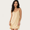 Women's Strappy Nightgown - Solid Colors, Optional Bra Pads