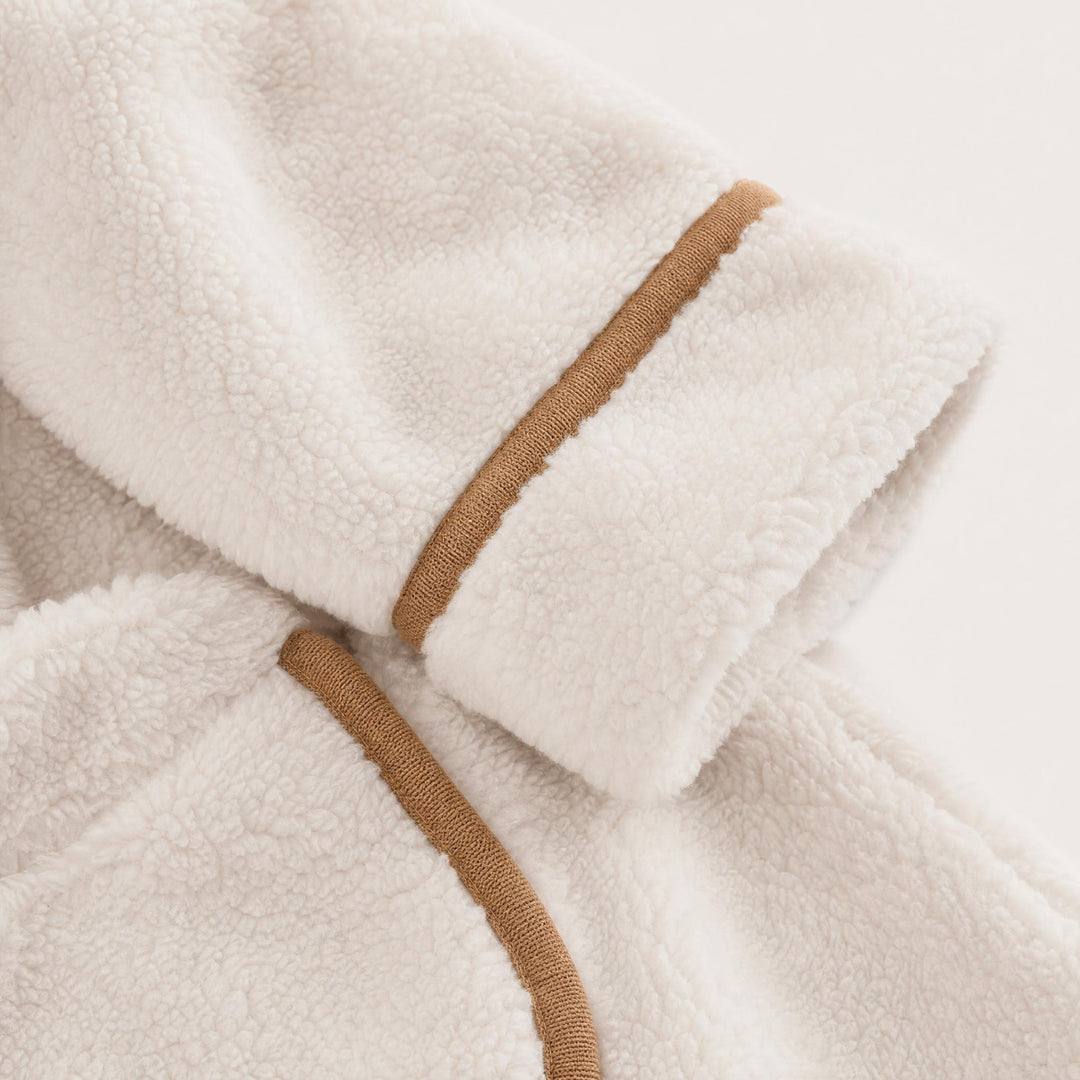 Warm winter robe for women laid flat