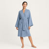 Cotton Waffle Robe for Women, Kimono Sleeve Bathrobe