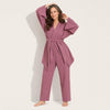 Cotton Tie-Waist Pajama Set - Relaxed