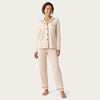 Piped Cotton Pajama Set - Long Sleeve