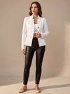 Women's Textured Winter Jacket | Button-Front Stand Collar