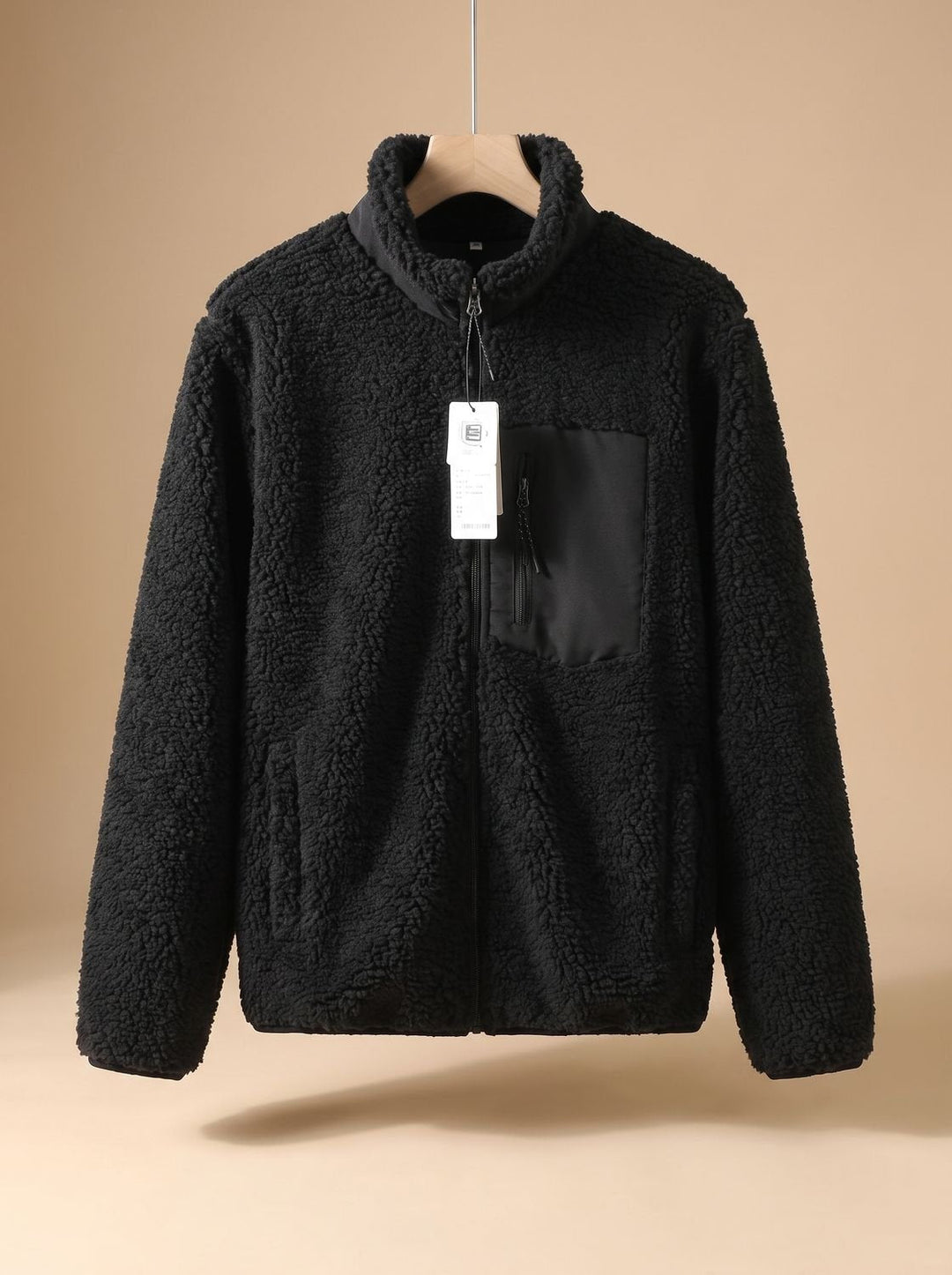 Sherpa Fleece Jacket for Women, Full Zip with Chest Pocket