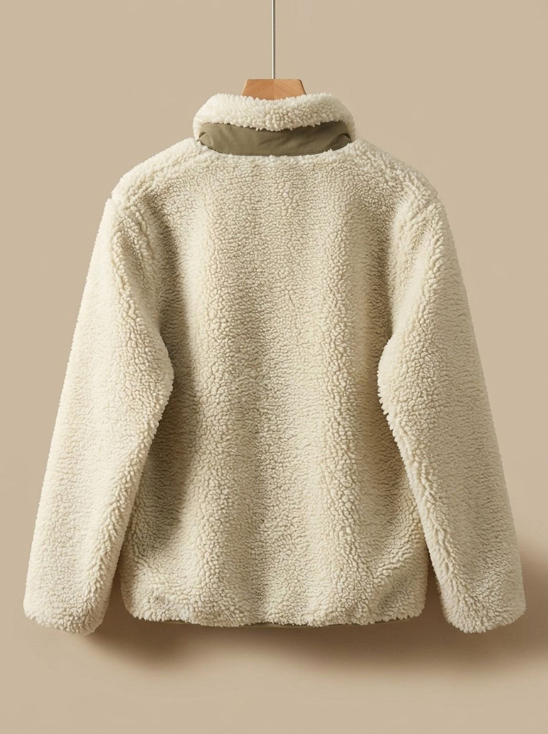 Sherpa Fleece Jacket for Women, Full Zip with Chest Pocket
