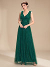 Women's Sequin Maxi Dress | Glitter V-Neck Floor-Length Gown