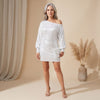 Women's One Shoulder Sequin Mini Dress | Long Sleeve Party